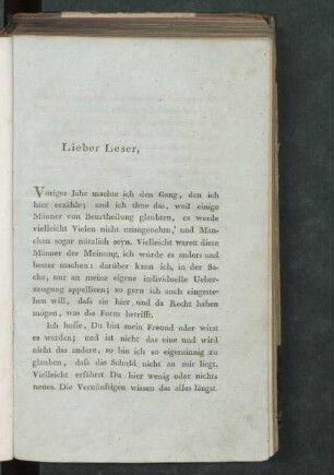 Liebe Leser,