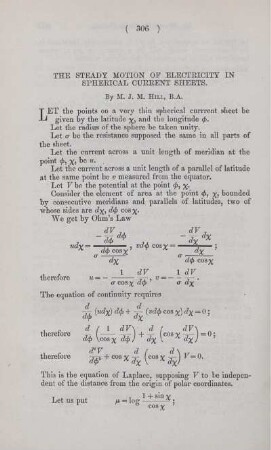 The steady motion of electricity in spherical current sheets.