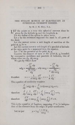 The steady motion of electricity in spherical current sheets.