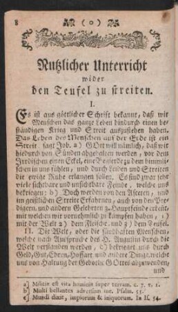 Nutzlicher Unterricht wider den Teufel zu streiten