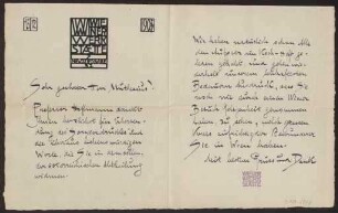 Schreiben an Hermann Muthesius (Brief)