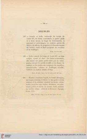 Meubles (Nr. 187 - 199)