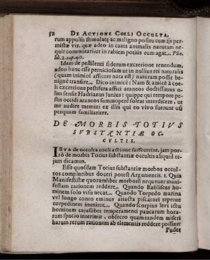 De Morbis Totius Substantiae Occultis