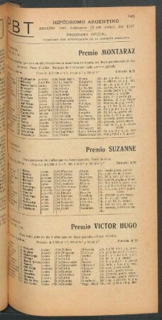 Hipódromo Argentino - Reunión del Domingo 14 de Abril de 1907 - Programa oficial