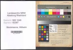 Entnazifizierung Wilhelm Stockmanns , geb. 28.04.1901 (Lehrer)