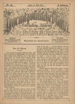 Nr. 16. Berlin, 17. April 1875. 3. Jahrgang.