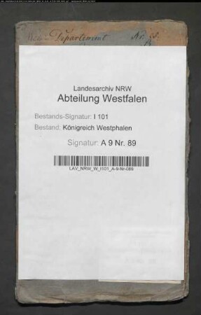 Revenuenetats der aufgehobenen Zünfte in den Distrikten Rinteln und Bielefeld
