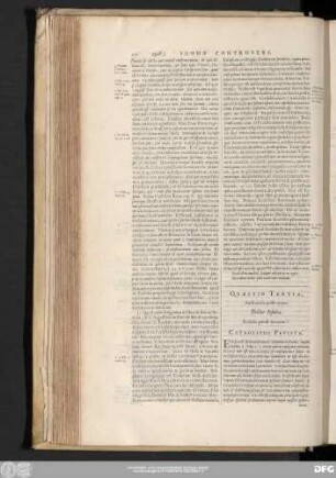 Quaestio Tertia, An Ecclesia possit errare.