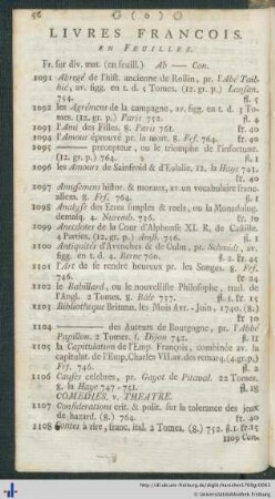 Livres Francois En Feuilles.