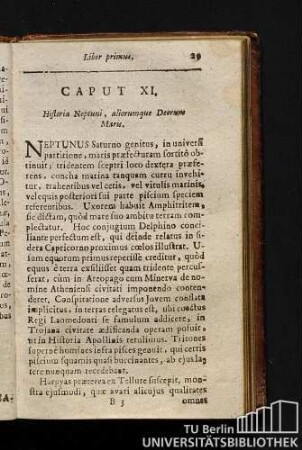 Caput XI. Historia Neptuni, aliorumque Deorum Maris.