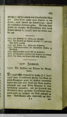 25ter Januar. 1430. Die Hussiten vor Plauen im Voigtlande