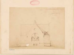 Erbbegräbnis, Langhelwigsdorf Monatskonkurrenz August 1884: Aufriss Seitenansicht