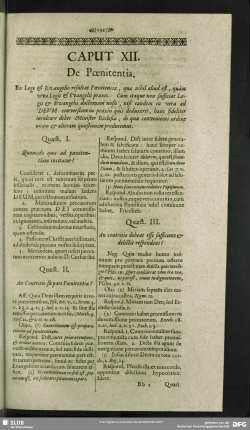 Caput XII. De Poenitentia