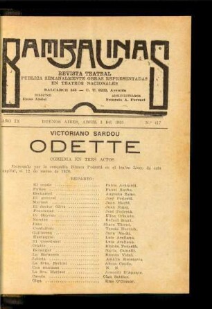 Odette : comedia en tres actos