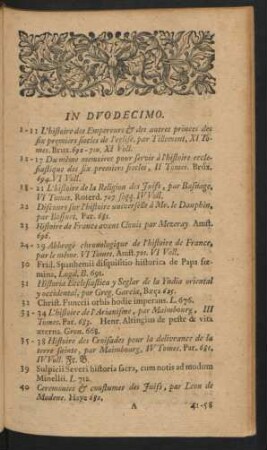 In Duodecimo. In Octavo. In Quarto. In Folio