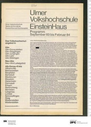 Programm 2. Semester 1983/1984