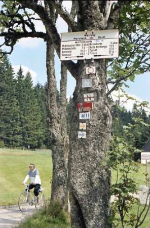 Brend: Westweg Wanderschild; Martinskapelle 1091 m