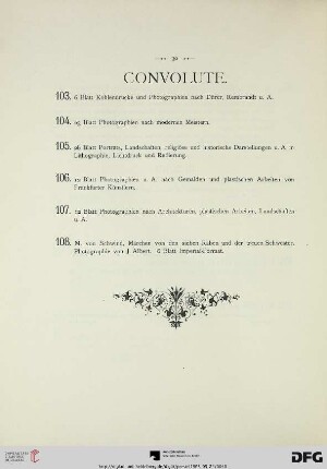Convolute (Nr. 103-108)