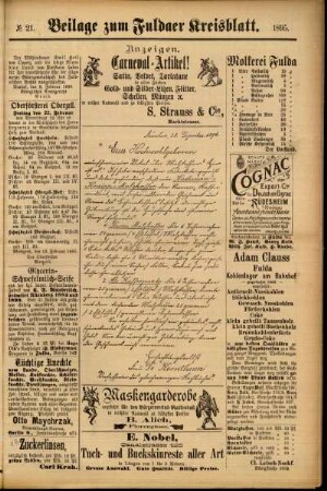 Zweite Ausgabe vom Samstag, den 16. Februar 1895.