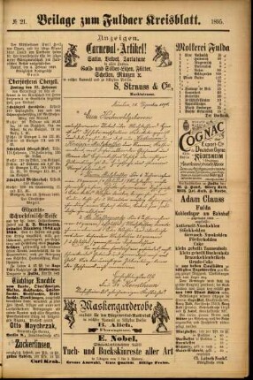 Zweite Ausgabe vom Samstag, den 16. Februar 1895.