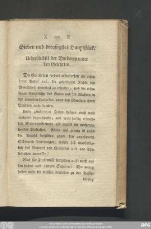 Sieben und dreyßigstes Hauptstück. Ueberbleibsel der Barbarey unter den Gelehrten.