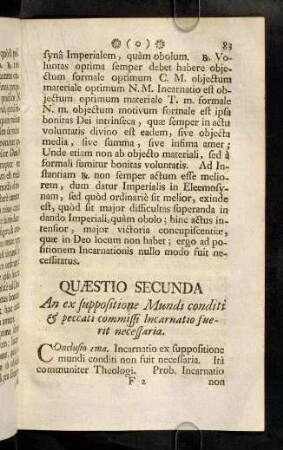 83-90, Quaestio Secunda