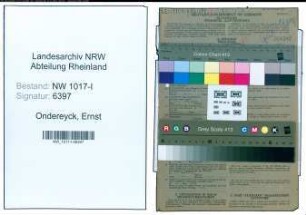 Entnazifizierung Ernst Ondereyck , geb. 15.07.1906 (Gartenarbeiter)