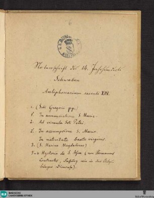 Antiphonale, Fragment - Cod. U. H. Fragm. 7