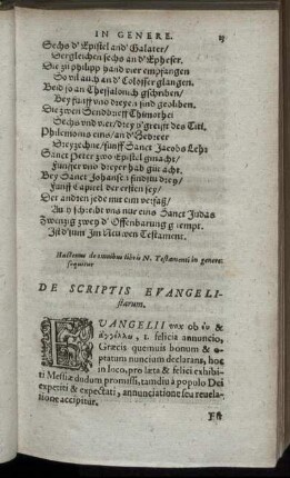 De Scriptis Evangelistarum.