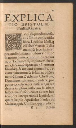 Explicatio Epistolae Pauli ad Galatas.