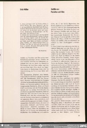Gefäße aus Porzellan und Glas