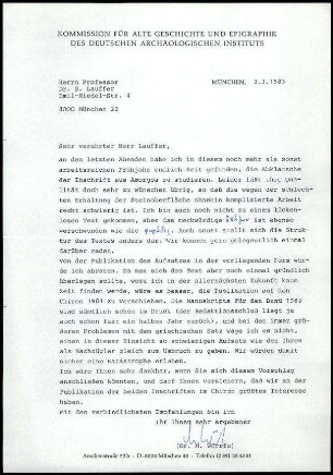 M. Wörrle an S. Lauffer