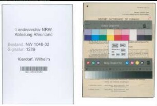 Entnazifizierung Wilhelm Kierdorf , geb. 30.12.1888 (Beamter)