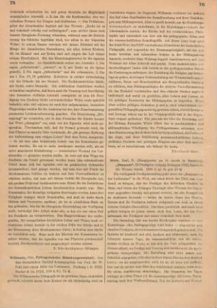 75-76 [Rezension] Willmann, Otto, Pythagoreische Erziehungsweisheit