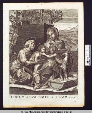 Maria und Elisabeth mit Christus und Johannes.
