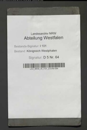Amelunxensches Lehen Eichhagen bei Borgholz. Provenienz: Procureur du Roi, Tribunal 1. Instanz, Höxter