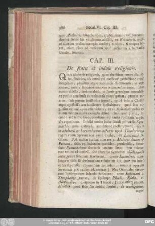 Cap. III. De statu et indole religionis.
