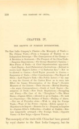 Chapter IV. The growth of foreign intercourse