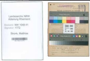Entnazifizierung Matthias Strunk , geb. 01.01.1899 (Polizist)