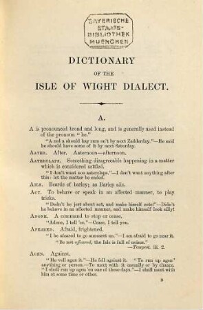 A dictionary of the Isle of Wight dialect and of provincialisms used in the Island : with illustrative anecdotes and tales ...