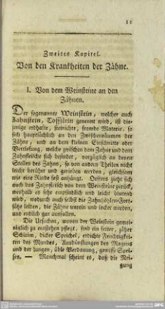 Zweites Kapitel. Von den Krankheiten der Zähne