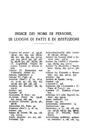 Indice Dei Nomi Di Persone, Di Luoghi Di Fatti E Di Istituzioni