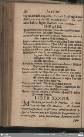 Liber XXXVIII.