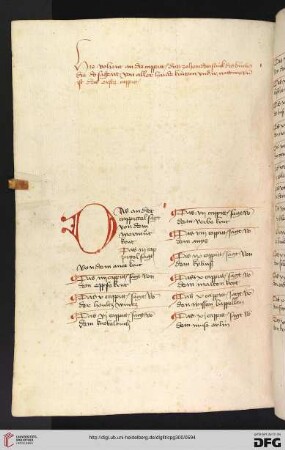 Kapitelverzeichnis Buch V