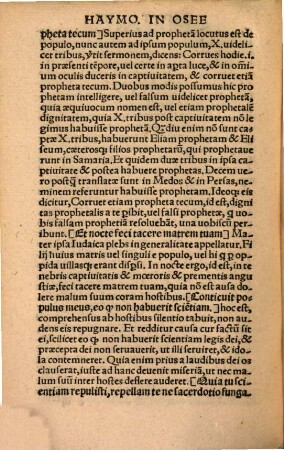 Haymonis Episcopi Halberstatten[sis] in XII. prophetas minores enarratio