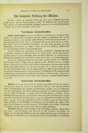 Die koloniale Stellung der Mächte