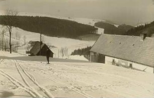 Erzgebirge im Winter. Seyde mit dem Weißbachtal