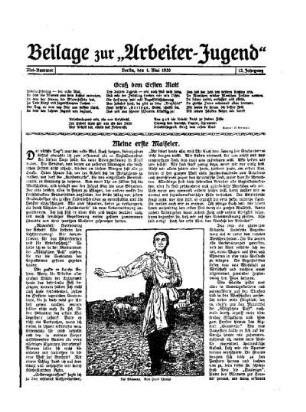 Beilage zur "Arbeiter-Jugend"