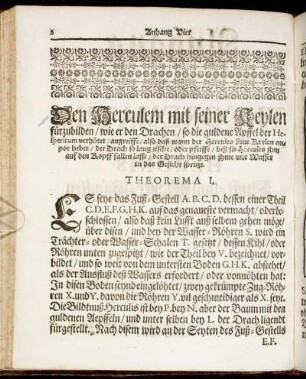 Theorema I. - Theorema IV.