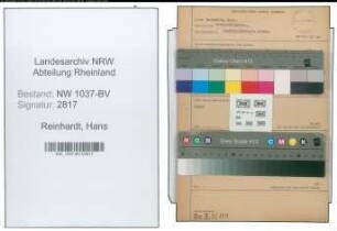 Entnazifizierung Hans Reinhardt , geb. 08.03.1889 (Vertreter)